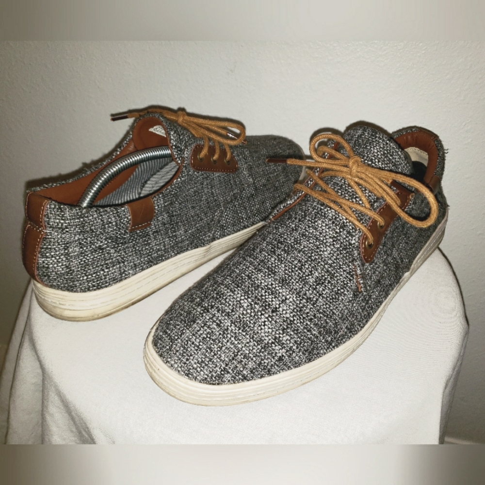 Moda Black Label Mens "Alexander" Fashion Casual Lace Up Shoes Sz 12 Gray